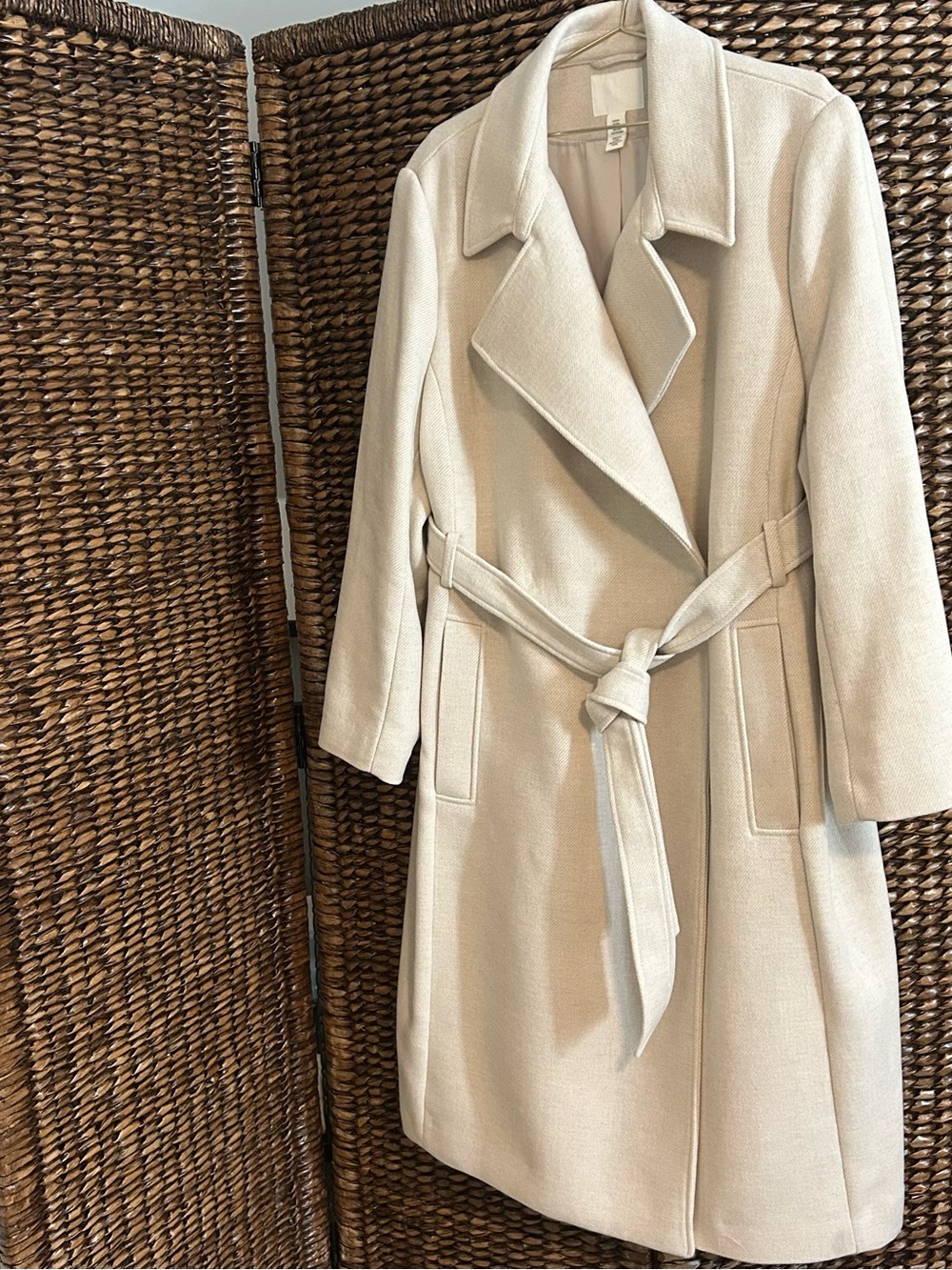 H&M Cream Belted Trench Coat